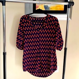 V-Neck 3/4 Sleeve Blouse